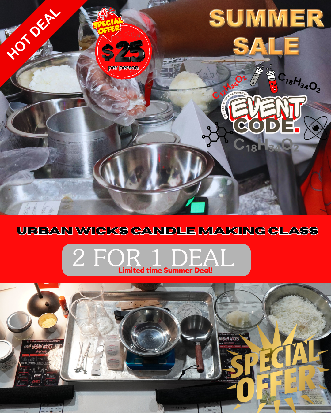 Urban Wicks DIY Candle Making Class - Burn the 90's